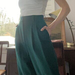 & Other Stories green wool blend pants